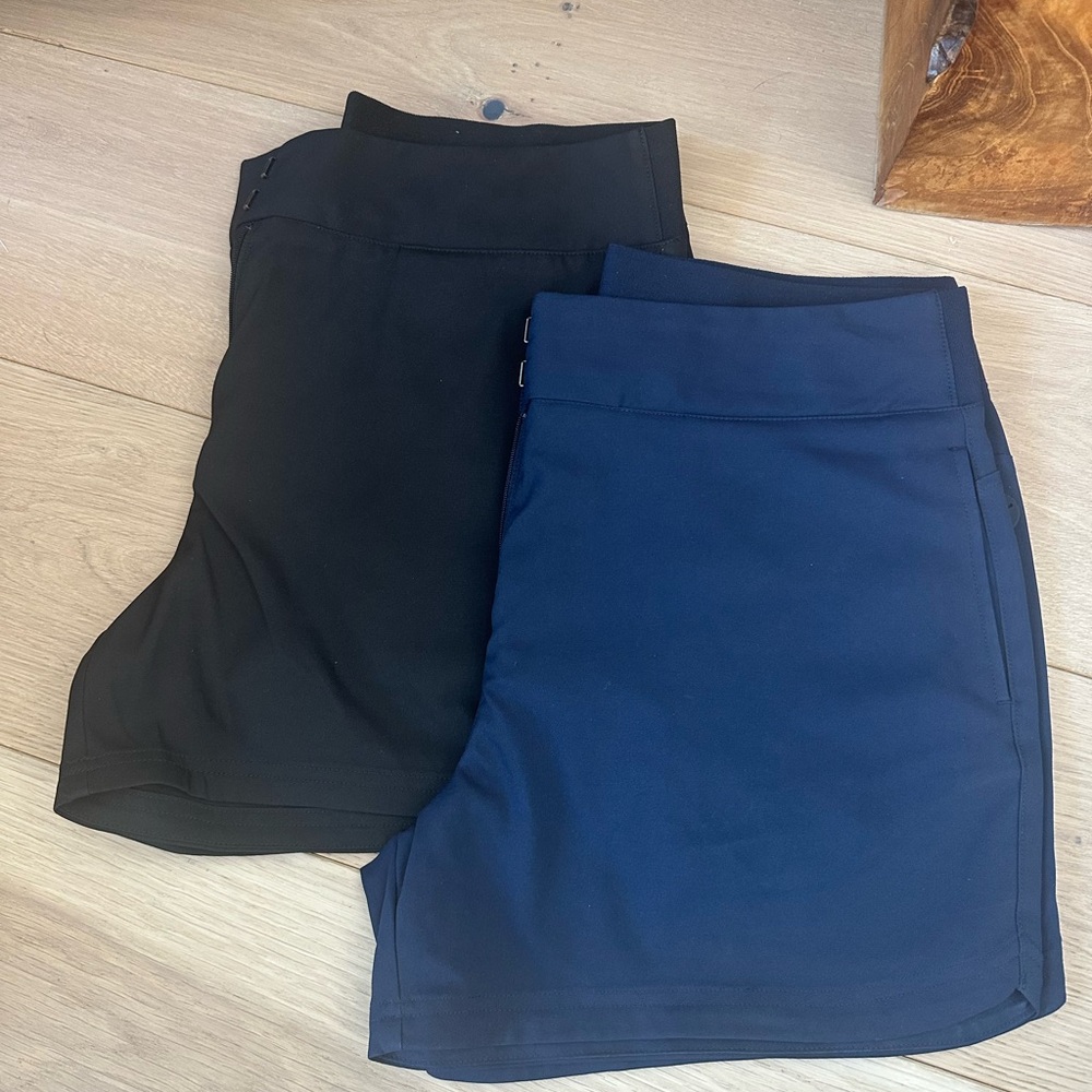 Puma Women's Black and Navy Golf Shorts